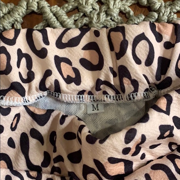 Leopard Asymmetrical Ruffles High Waist Mini Skirt - Picture 3 of 4